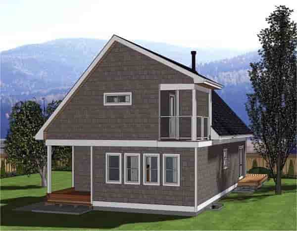 A-Frame, Cabin House Plan 80517 with 3 Beds, 3 Baths Picture 2