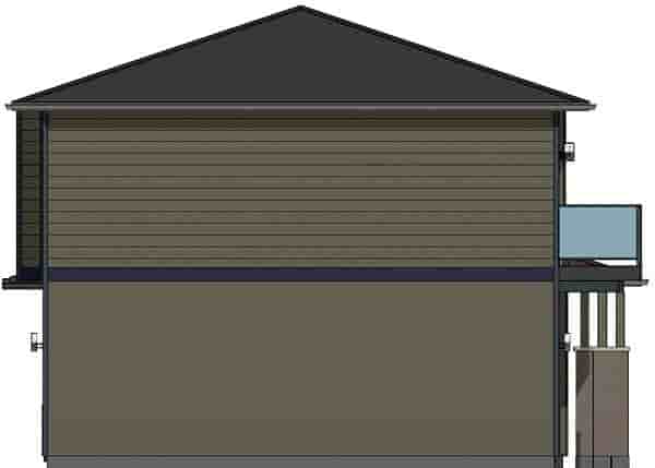 Coastal, Contemporary, Florida, Modern, Prairie House Plan 80520 with 3 Beds, 4 Baths, 2 Car Garage Picture 2