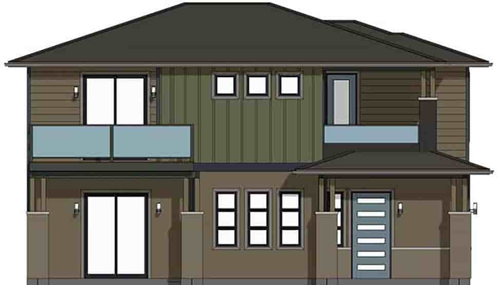 Coastal, Contemporary, Florida, Modern, Prairie House Plan 80520 with 3 Beds, 4 Baths, 2 Car Garage Picture 3
