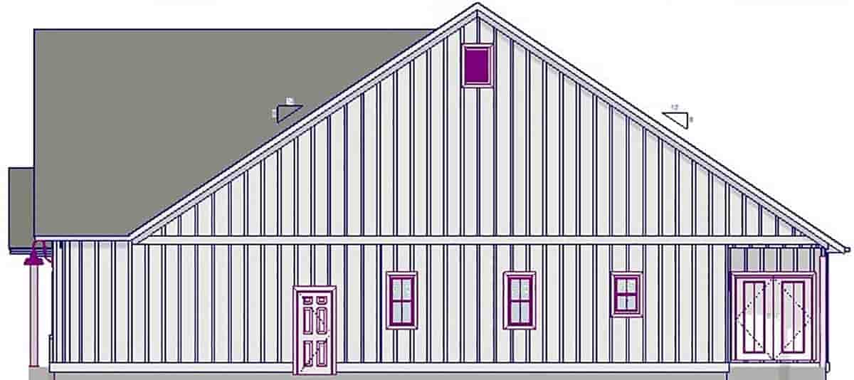 Contemporary, Country, Farmhouse, Ranch, Traditional House Plan 80547 with 3 Beds, 2 Baths, 2 Car Garage Picture 1