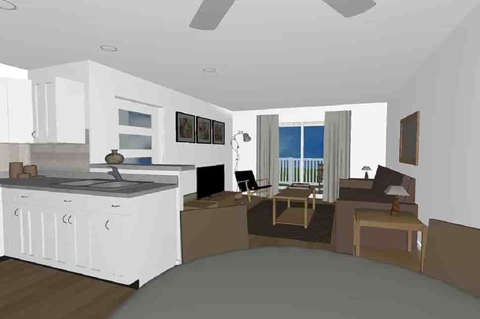 Craftsman, Farmhouse Multi-Family Plan 80551 with 4 Beds, 2 Baths Picture 2