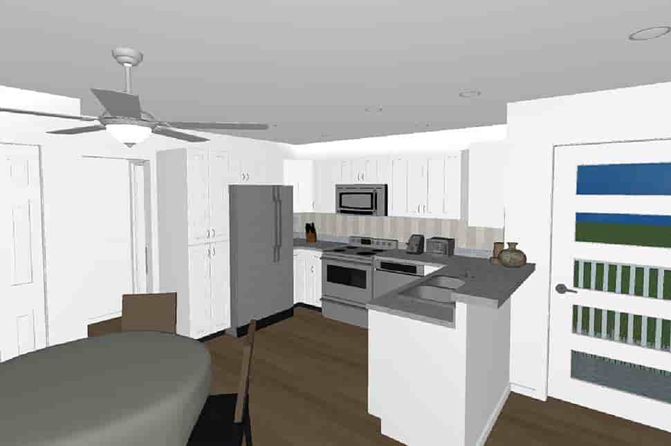Craftsman, Farmhouse Multi-Family Plan 80551 with 4 Beds, 2 Baths Picture 3