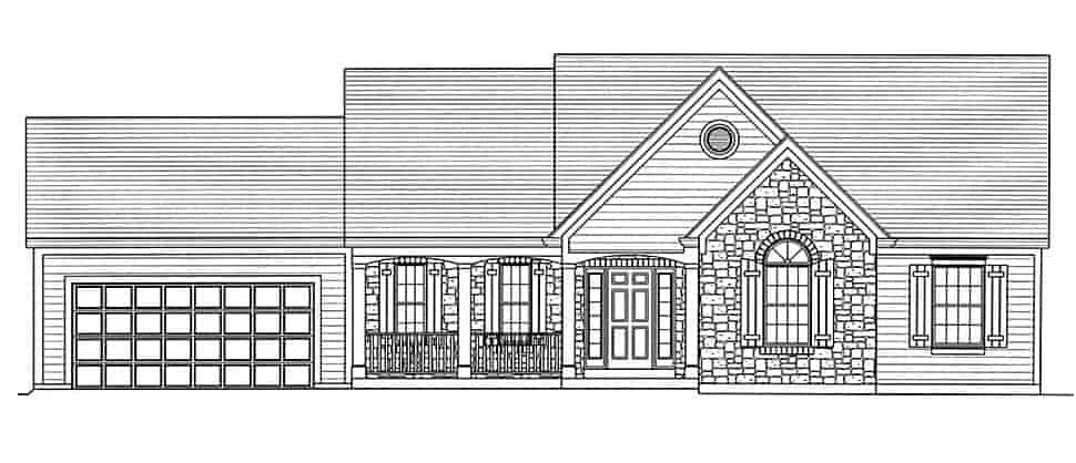 Cottage, Country, Ranch, Traditional House Plan 80606 with 3 Beds, 2 Baths, 2 Car Garage Picture 3