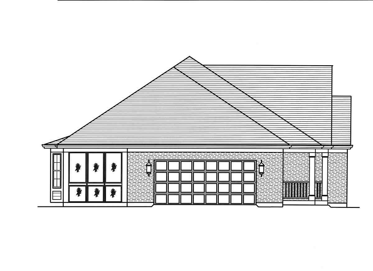 Country, Ranch, Traditional House Plan 80613 with 3 Beds, 2 Baths, 2 Car Garage Picture 2
