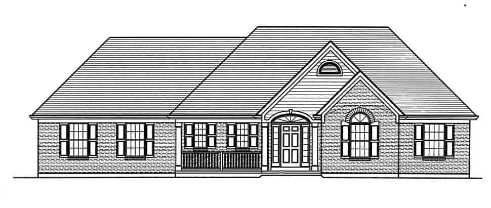 Country, Ranch, Traditional House Plan 80613 with 3 Beds, 2 Baths, 2 Car Garage Picture 3