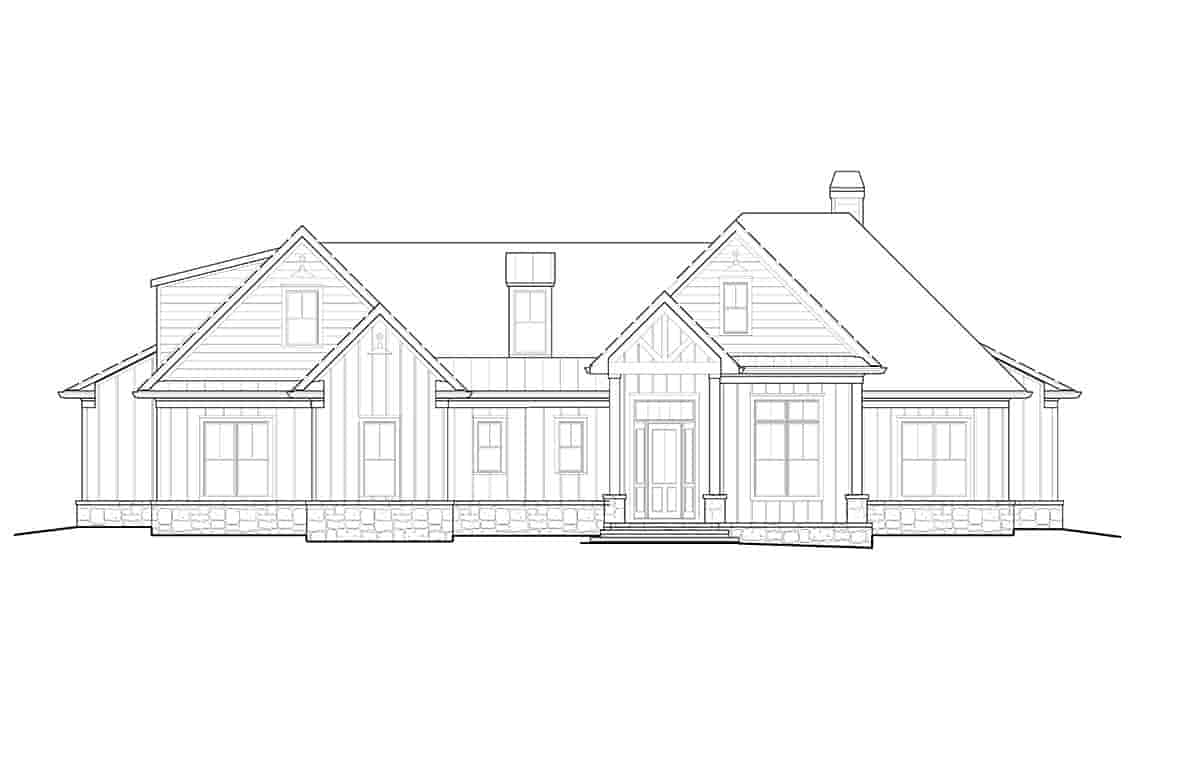 Country, Farmhouse, Southern House Plan 80716 with 6 Beds, 4 Baths, 2 Car Garage Picture 1