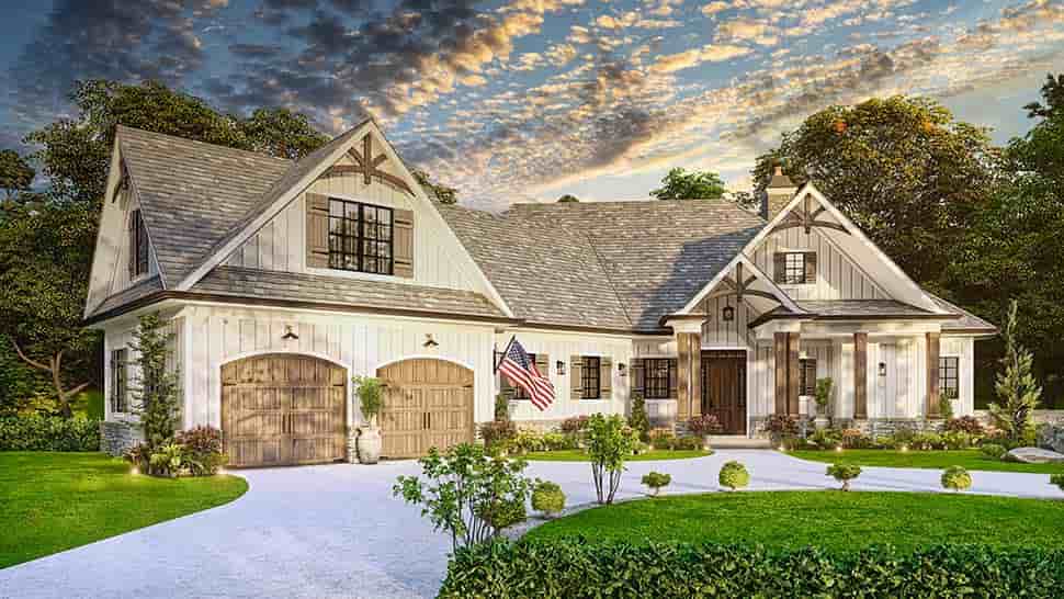 Country, Craftsman House Plan 80717 with 3 Beds, 3 Baths, 2 Car Garage Picture 6