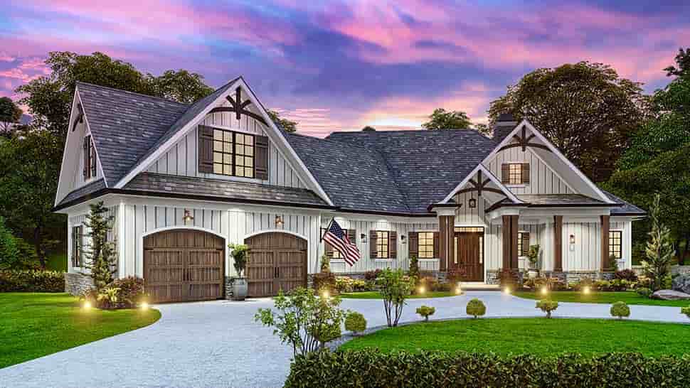 Country, Craftsman House Plan 80717 with 3 Beds, 3 Baths, 2 Car Garage Picture 7