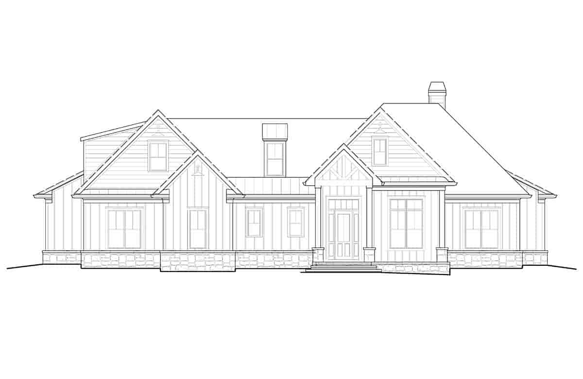 Farmhouse, Ranch, Southern House Plan 80723 with 3 Beds, 3 Baths, 2 Car Garage Picture 5