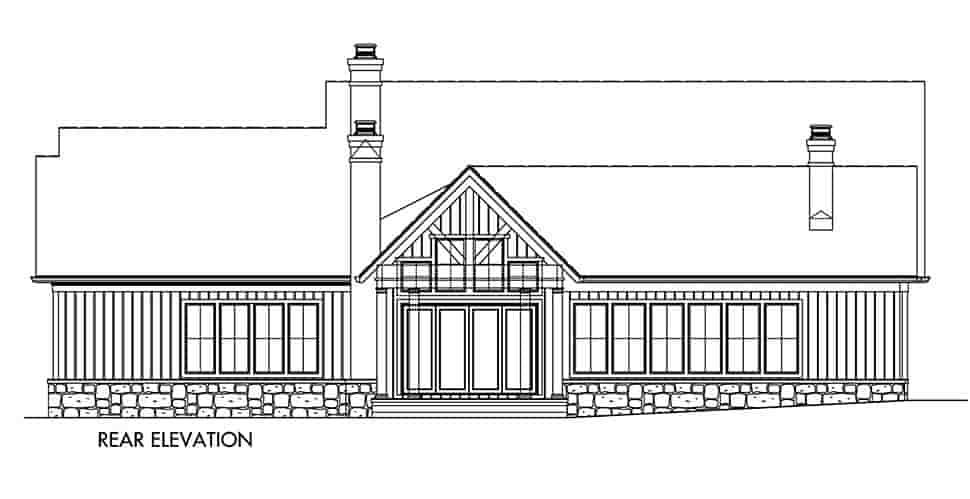 Craftsman, Ranch, Traditional House Plan 80741 with 4 Beds, 5 Baths, 2 Car Garage Picture 2