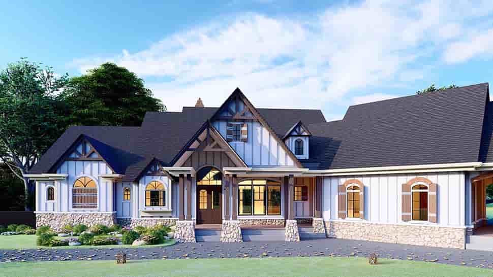 Craftsman House Plan 80744 with 3 Beds, 4 Baths, 3 Car Garage Picture 14