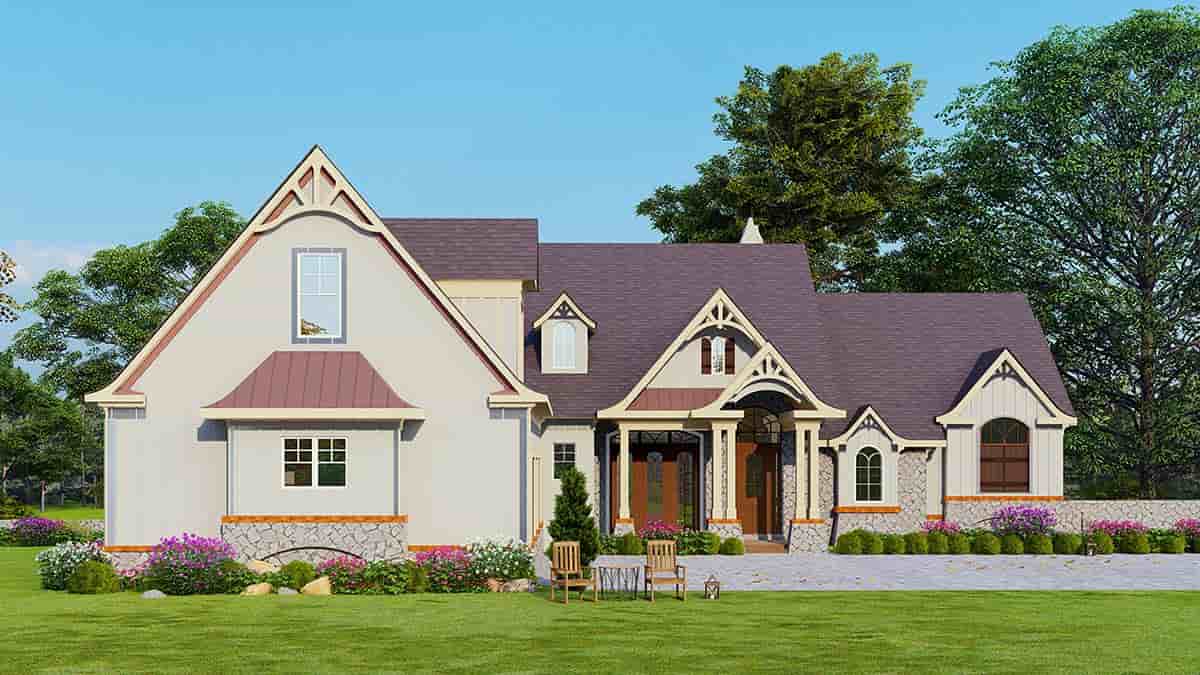Craftsman House Plan 80746 with 5 Beds, 4 Baths, 3 Car Garage Picture 1
