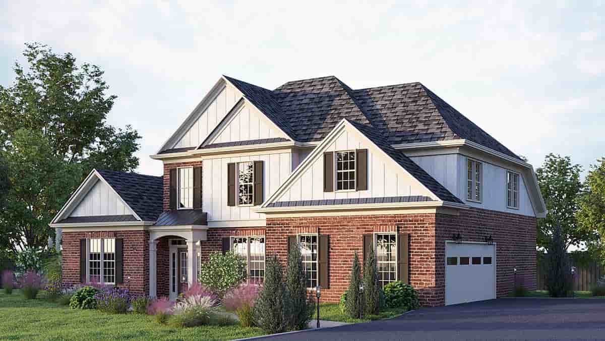 Country, Traditional House Plan 80748 with 3 Beds, 3 Baths, 2 Car Garage Picture 1