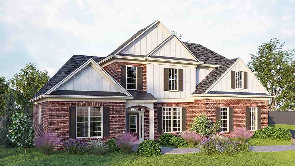 Country, Traditional House Plan 80748 with 3 Beds, 3 Baths, 2 Car Garage Picture 2