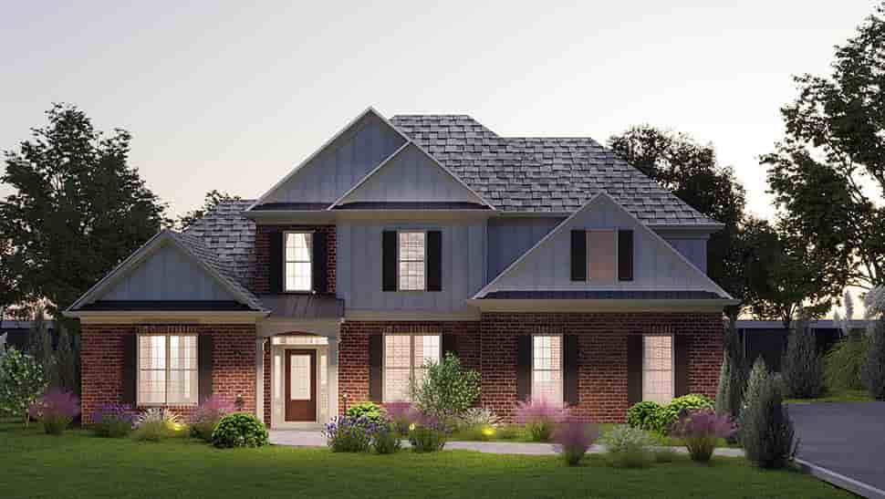Country, Traditional House Plan 80748 with 3 Beds, 3 Baths, 2 Car Garage Picture 4