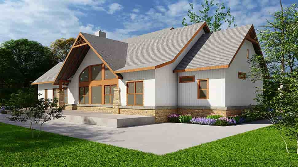 Country, Craftsman, Farmhouse, Ranch, Southern, Traditional House Plan 80752 with 5 Beds, 4 Baths, 2 Car Garage Picture 3