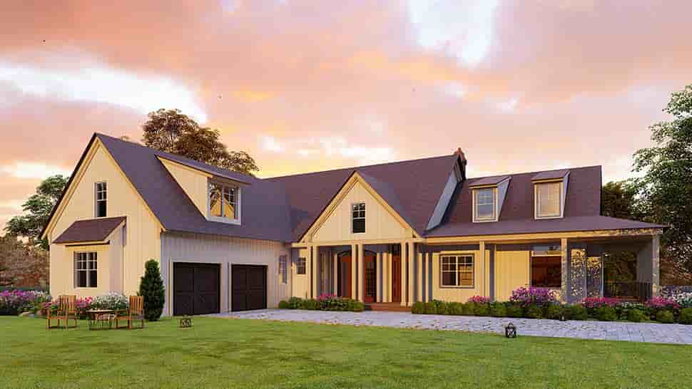 Country, Craftsman, Farmhouse, Southern, Traditional House Plan 80759, 2 Car Garage Picture 6