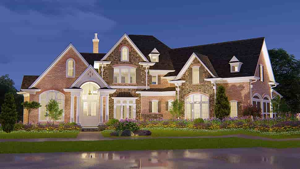 French Country, Traditional House Plan 80760, 3 Car Garage Picture 3