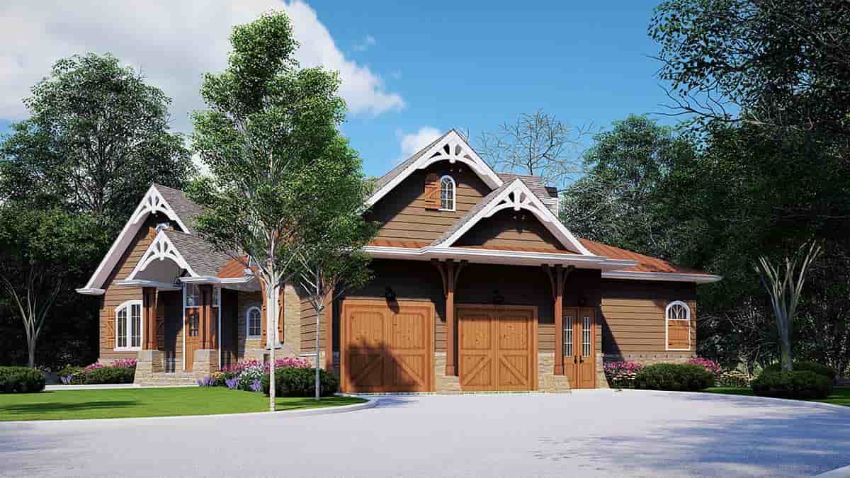 Craftsman, Ranch, Traditional House Plan 80762 with 3 Beds, 2 Baths, 2 Car Garage Picture 1