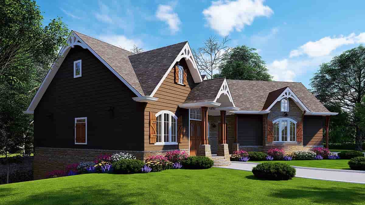 Craftsman, Ranch, Traditional House Plan 80762 with 3 Beds, 2 Baths, 2 Car Garage Picture 2