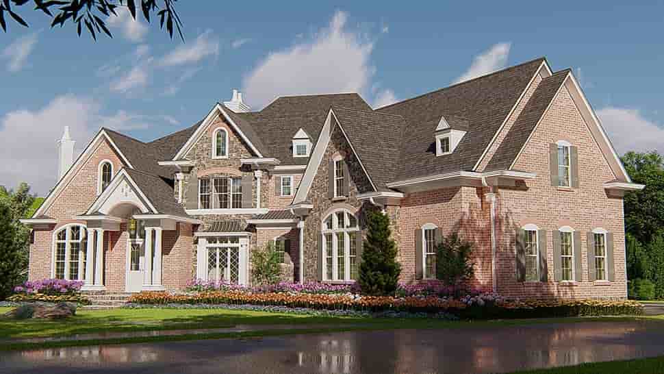 French Country, Traditional House Plan 80764 with 4 Beds, 6 Baths, 3 Car Garage Picture 3