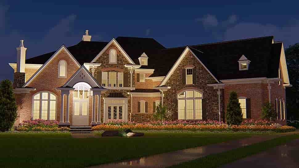 French Country, Traditional House Plan 80764 with 4 Beds, 6 Baths, 3 Car Garage Picture 4