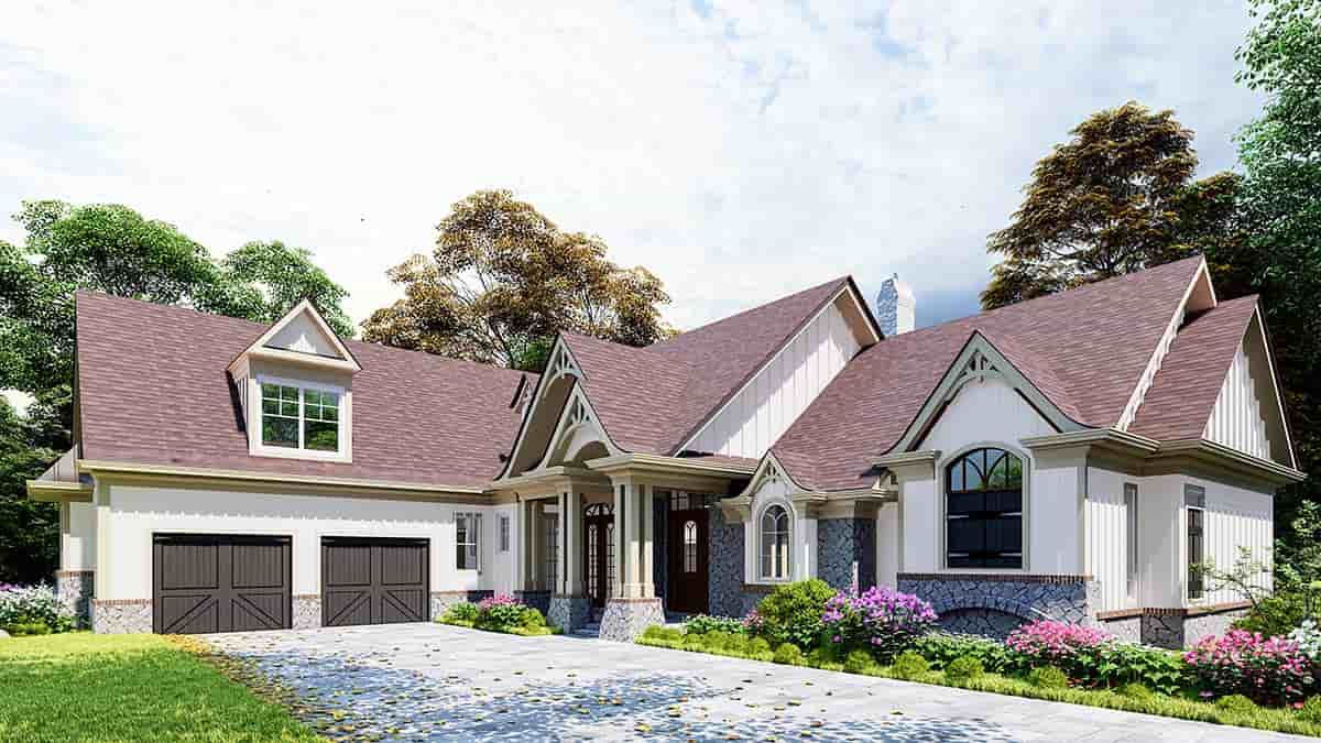 Country, Farmhouse, Southern House Plan 80765 with 3 Beds, 4 Baths, 2 Car Garage Picture 1