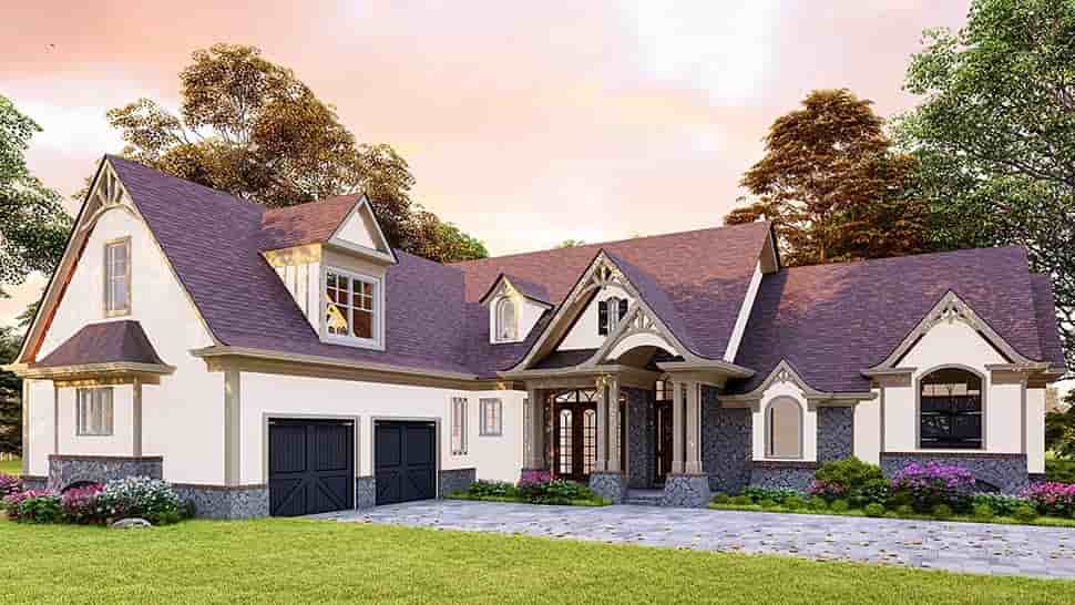 Country, Farmhouse, Southern House Plan 80765 with 3 Beds, 4 Baths, 2 Car Garage Picture 4