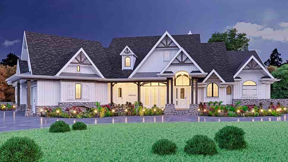 Craftsman, Ranch, Traditional House Plan 80766 with 4 Beds, 5 Baths, 3 Car Garage Picture 4