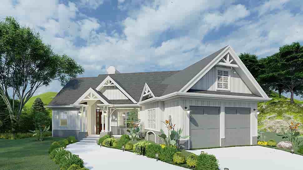 Country, Farmhouse, Ranch, Traditional House Plan 80768 with 3 Beds, 2 Baths, 2 Car Garage Picture 3