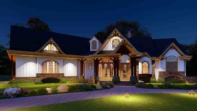 Country, Craftsman, Farmhouse, Ranch, Traditional House Plan 80769 with 3 Beds, 3 Baths, 2 Car Garage Picture 5