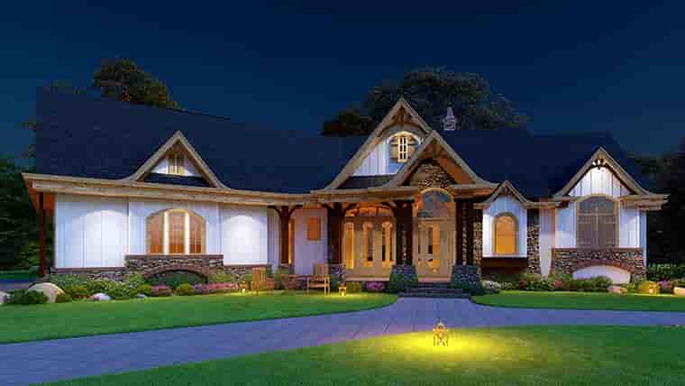 Craftsman, Farmhouse, Ranch, Traditional House Plan 80770 with 3 Beds, 3 Baths, 2 Car Garage Picture 5