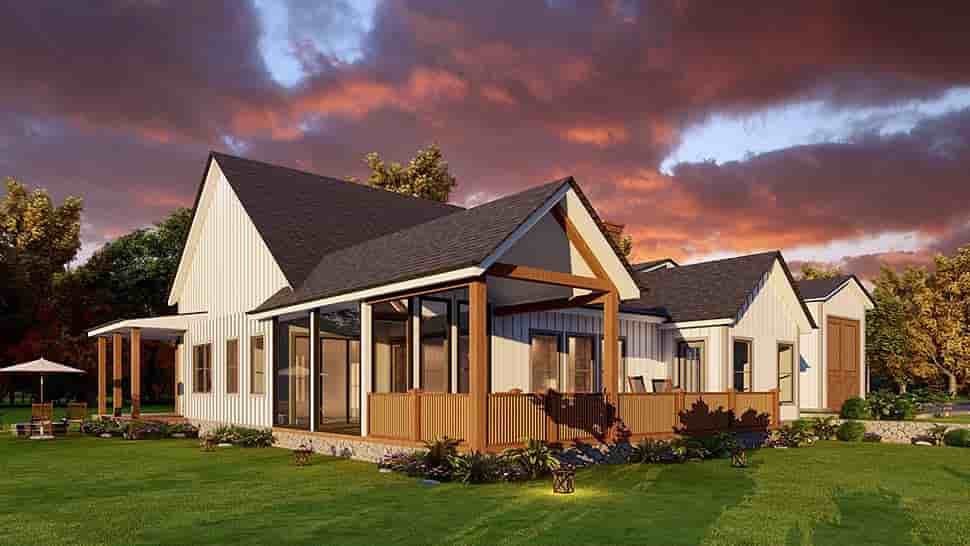 Country, Farmhouse, Southern, Traditional House Plan 80771 with 3 Beds, 3 Baths, 2 Car Garage Picture 4