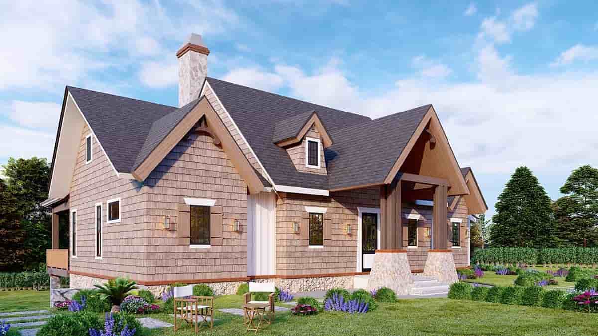 Cottage, Country, Craftsman, Ranch House Plan 80793 with 3 Beds, 3 Baths Picture 2