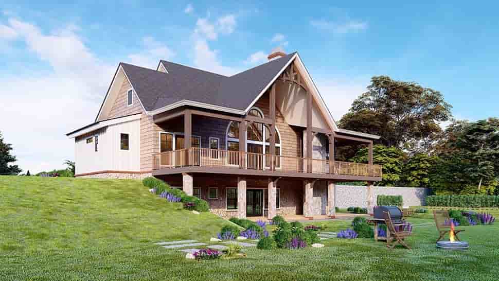 Cottage, Country, Craftsman, Ranch House Plan 80793 with 3 Beds, 3 Baths Picture 3