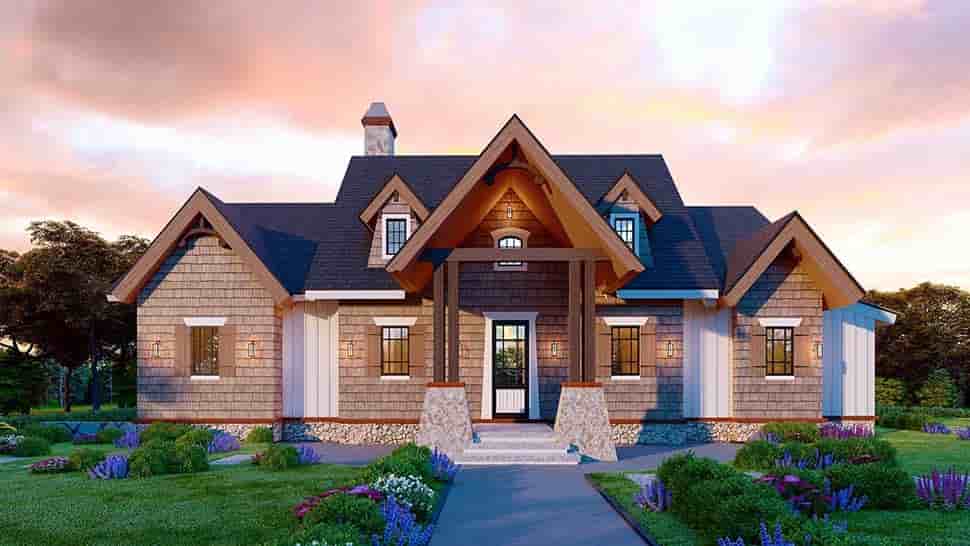 Cottage, Country, Craftsman, Ranch House Plan 80793 with 3 Beds, 3 Baths Picture 4