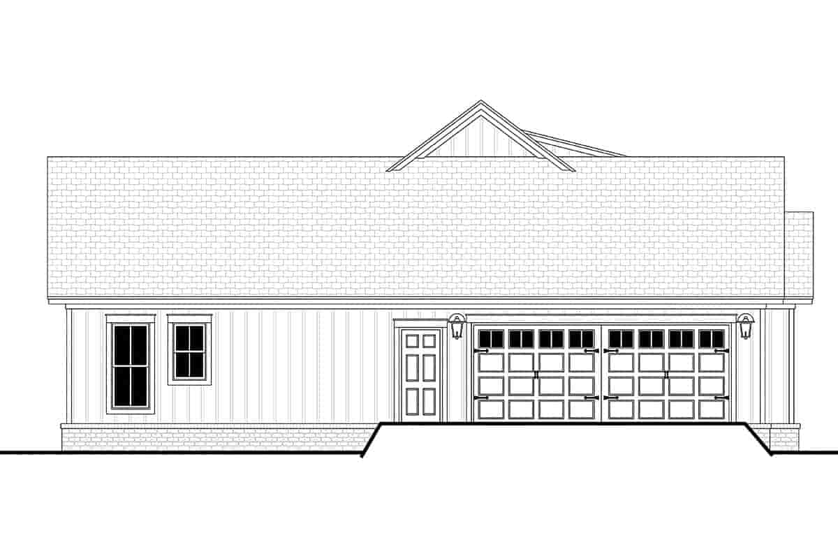Cottage, Country, Farmhouse House Plan 80802 with 3 Beds, 2 Baths, 2 Car Garage Picture 2