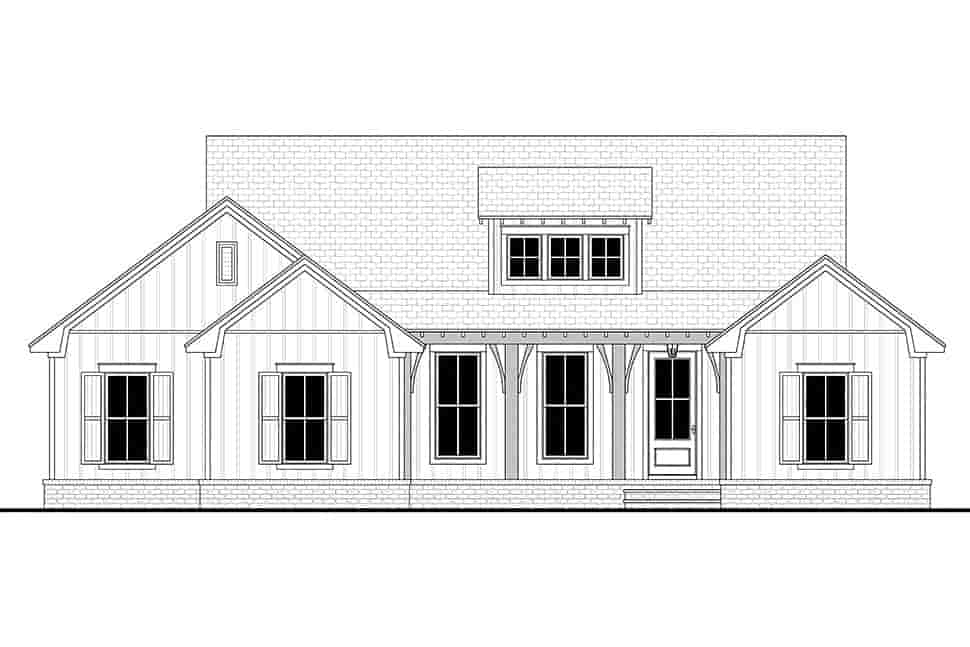 Cottage, Country, Farmhouse House Plan 80802 with 3 Beds, 2 Baths, 2 Car Garage Picture 3