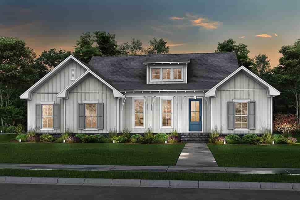 Cottage, Country, Farmhouse House Plan 80802 with 3 Beds, 2 Baths, 2 Car Garage Picture 4