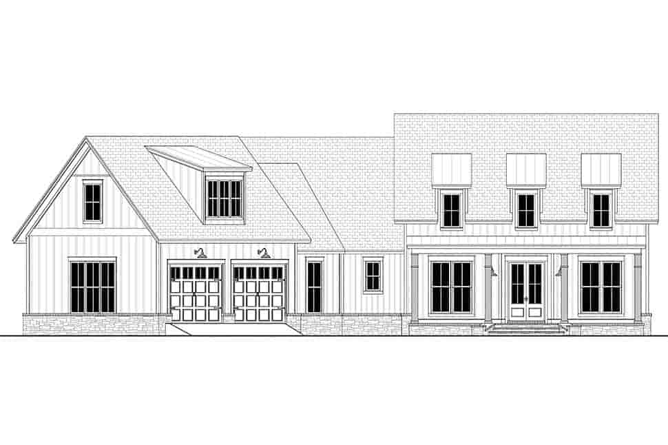 Country, Farmhouse, Traditional House Plan 80803 with 3 Beds, 3 Baths, 2 Car Garage Picture 3