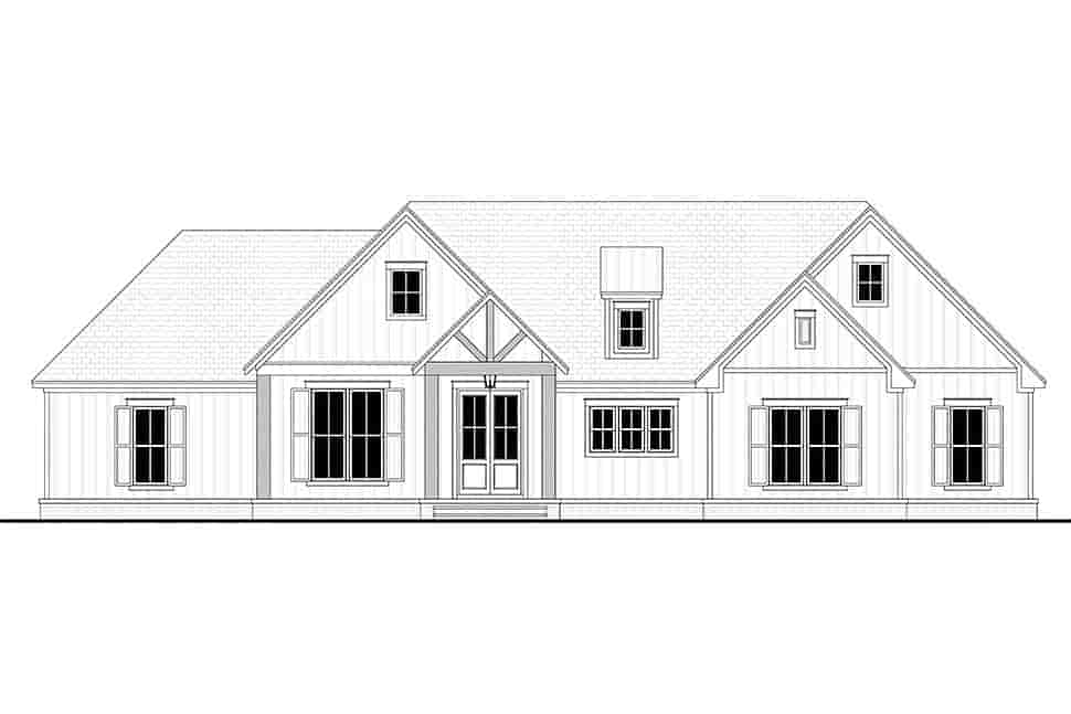 Country, Farmhouse, Southern, Traditional House Plan 80805 with 3 Beds, 3 Baths, 2 Car Garage Picture 3