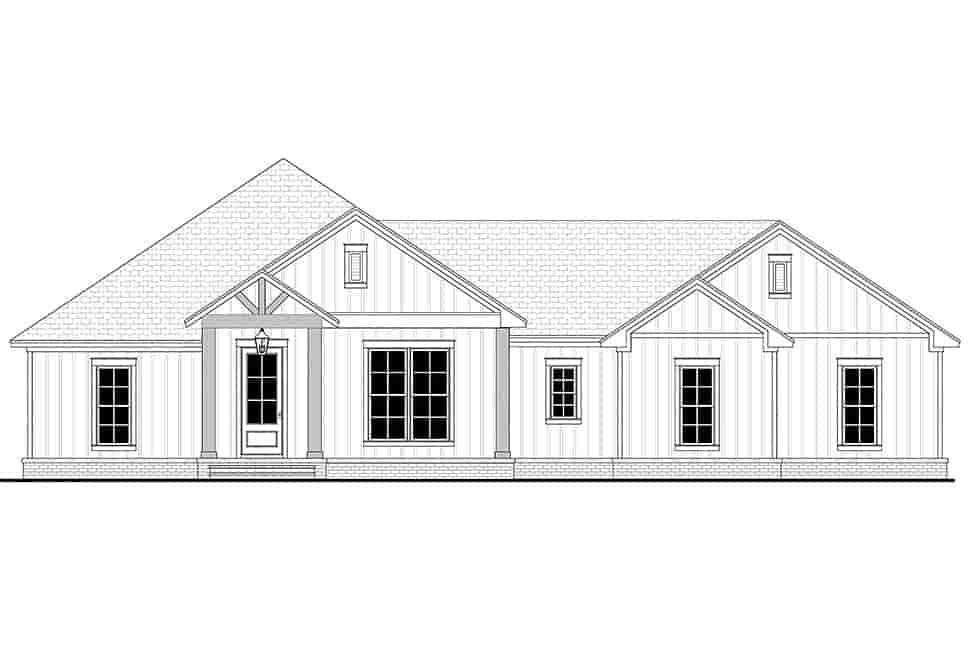 Country, Farmhouse, Ranch House Plan 80806 with 3 Beds, 3 Baths, 2 Car Garage Picture 3