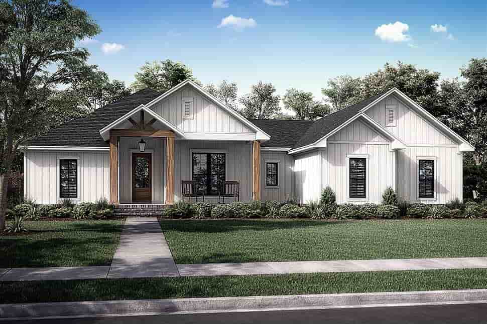 Country, Farmhouse, Ranch House Plan 80806 with 3 Beds, 3 Baths, 2 Car Garage Picture 4