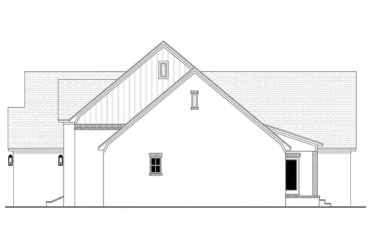 Farmhouse, French Country House Plan 80807 with 3 Beds, 2 Baths, 2 Car Garage Picture 1