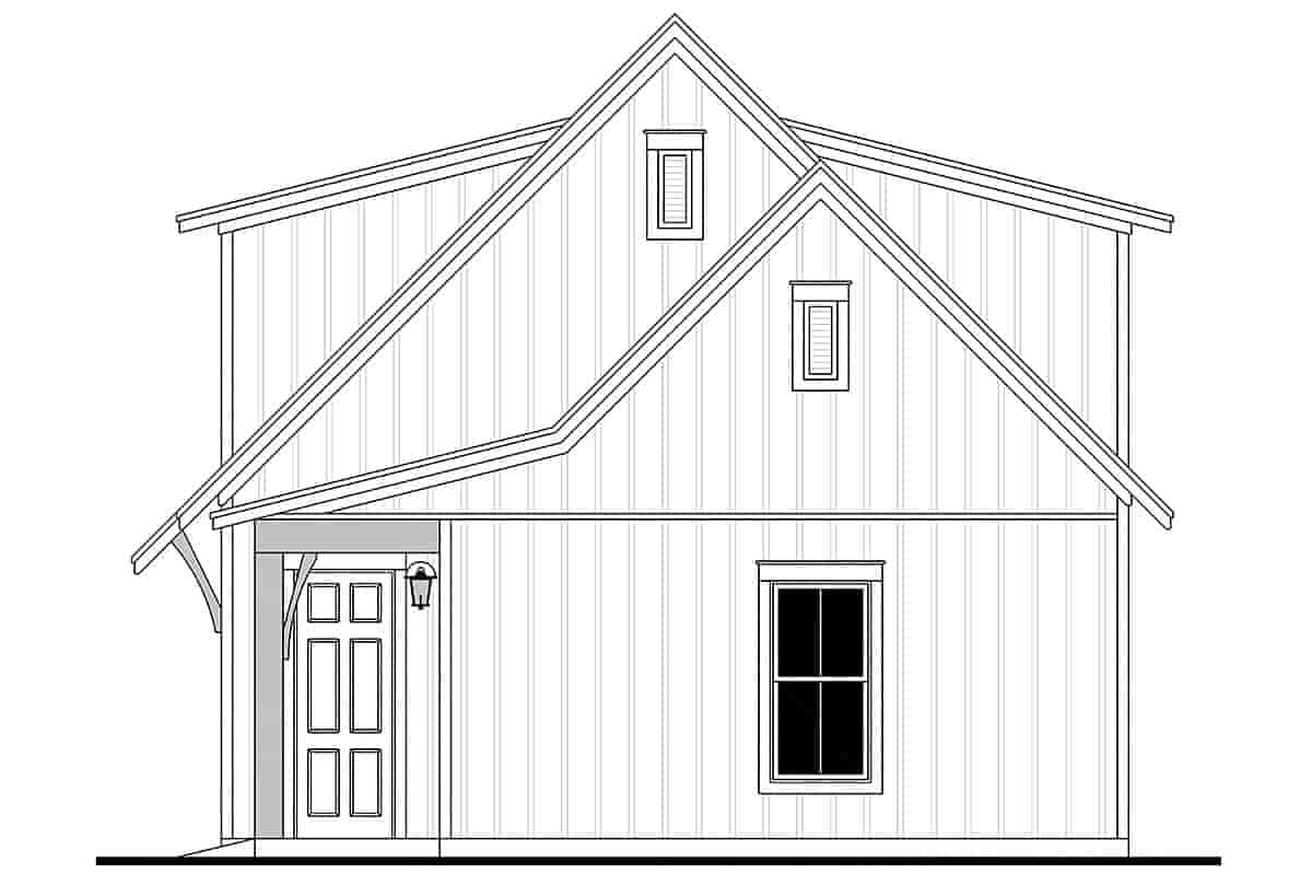 Cottage, Country, Craftsman, Farmhouse 3 Car Garage Apartment Plan 80808 Picture 1