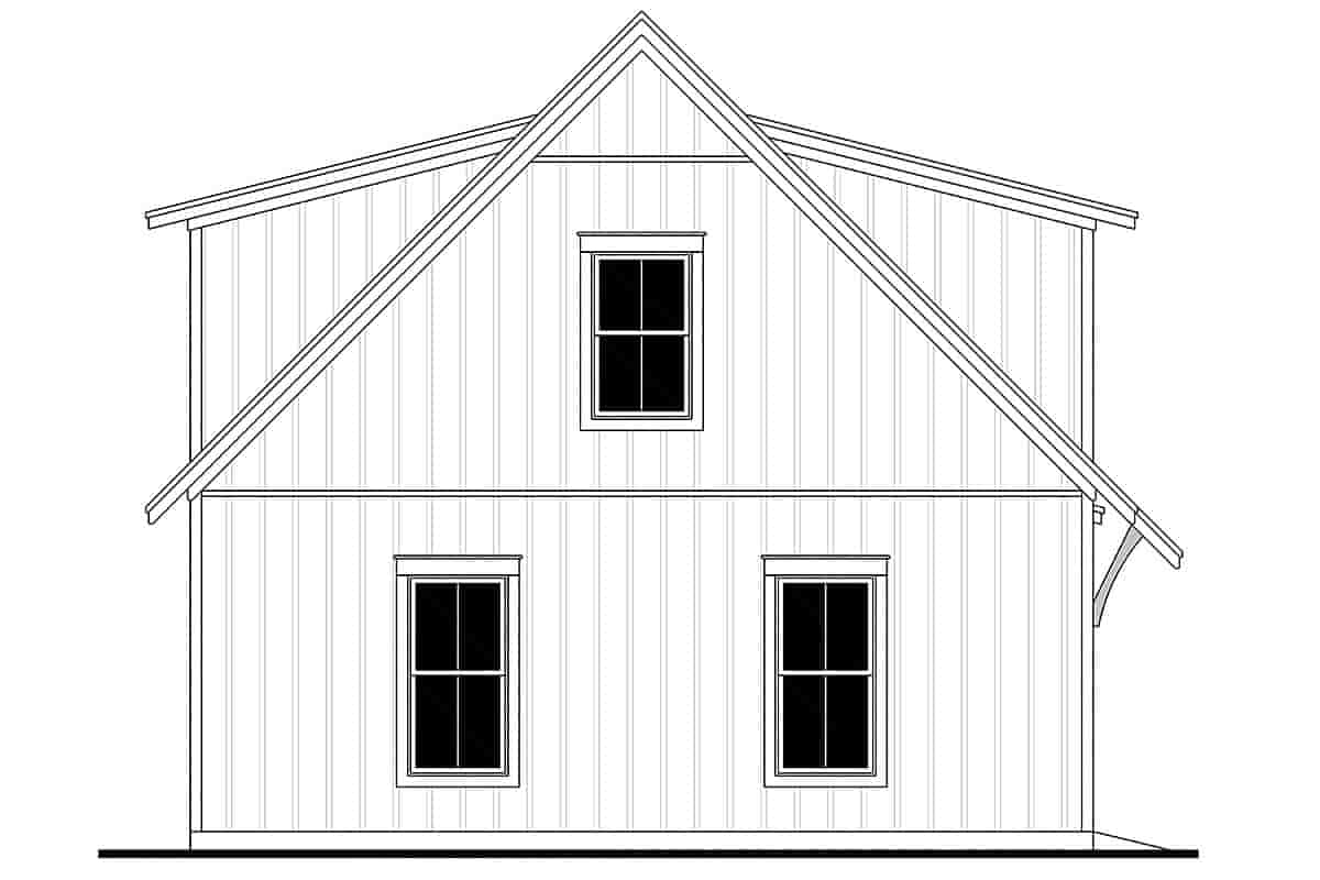 Cottage, Country, Craftsman, Farmhouse 3 Car Garage Apartment Plan 80808 Picture 2