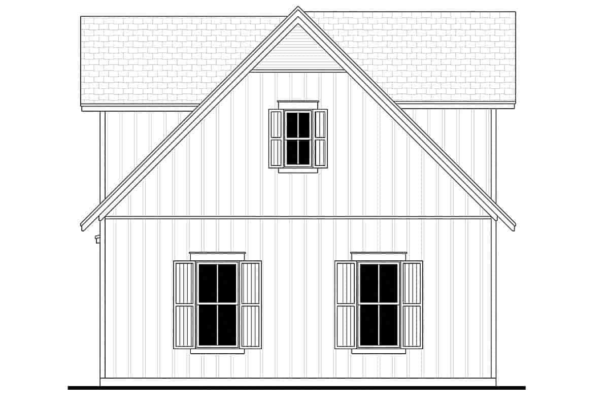 Country, Craftsman, Farmhouse 3 Car Garage Apartment Plan 80809 with 1 Beds, 1 Baths Picture 1