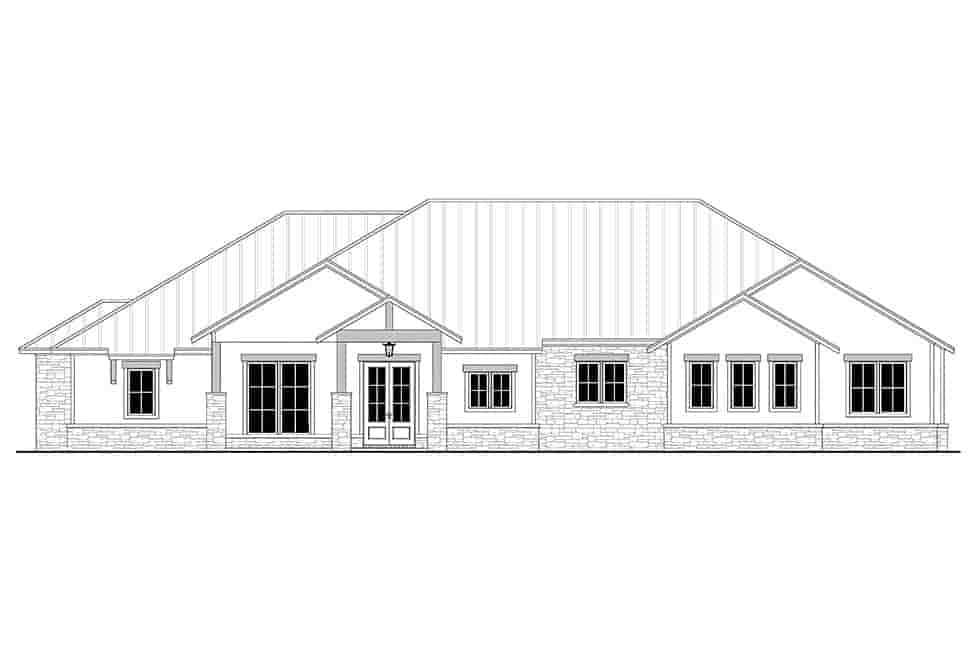 Country, Farmhouse, Ranch House Plan 80814 with 3 Beds, 4 Baths, 3 Car Garage Picture 3