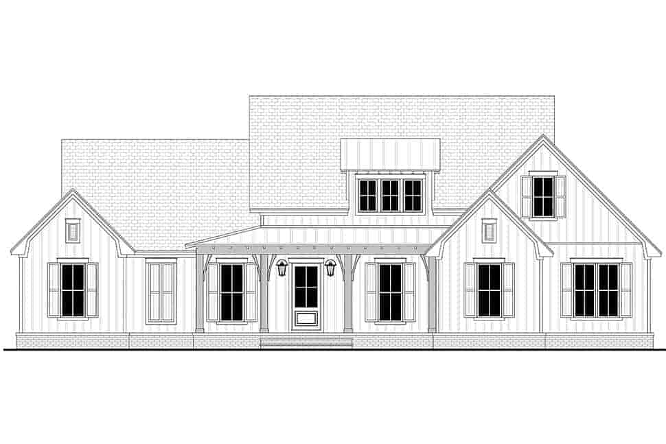 Country, Farmhouse, Traditional House Plan 80816 with 3 Beds, 3 Baths, 2 Car Garage Picture 3