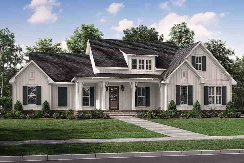 Country, Farmhouse, Traditional House Plan 80816 with 3 Beds, 3 Baths, 2 Car Garage Picture 4